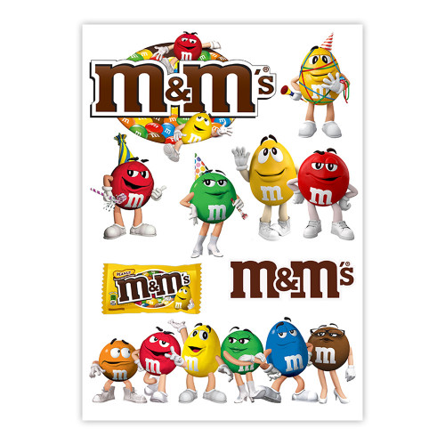 Вафельная картинка Цветные драже M&Ms