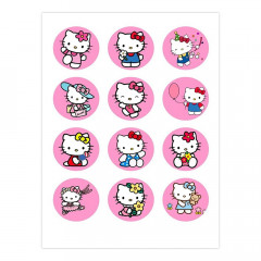 Вафельная картинка на капкейки Hello Kitty