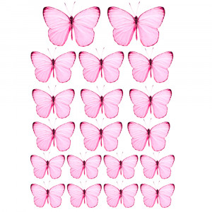 Вафельна картинка Рожеві метелики