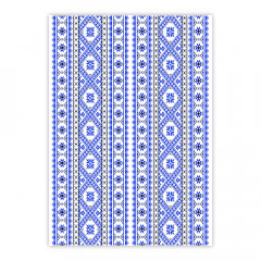 Вафельна картинка Орнамент Вишиванка Блакитна