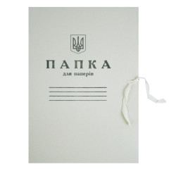 Папка картонна на зав'язках А4