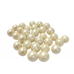 Хрустящие шарики Белый перламутр 10 мм ALBA 50 г
