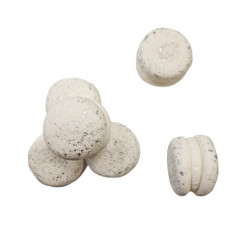 Меренга Міні макаронс Білі зі сріблом 6 шт