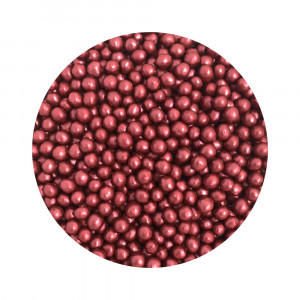 Рисові кульки в шоколадній глазурі перламутрові бордові 3 мм 50 г
