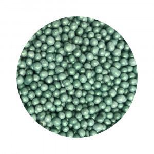 Рисові кульки в шоколадній глазурі перламутрові зелені 3 мм 50 г