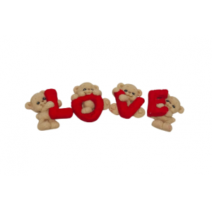 Набор шоколадных фигурок Мишки Love 4 шт Slado