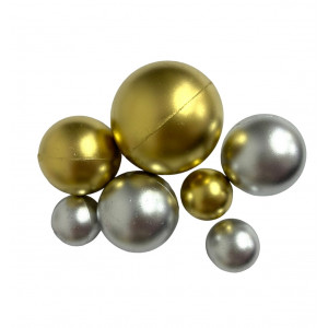 Шоколадные Сферы Плотное золото-серебро 7 шт