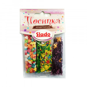Набор кондитерских посыпок Slado Фигурный микс 4шт
