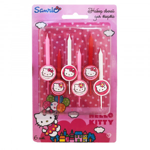 Свечи для торта Hello Kitty 6 шт
