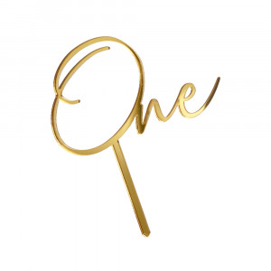 Зеркальный топпер One золото