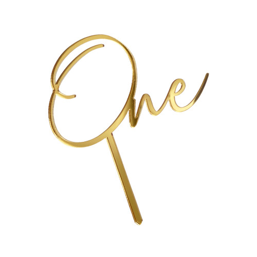 Зеркальный топпер One золото