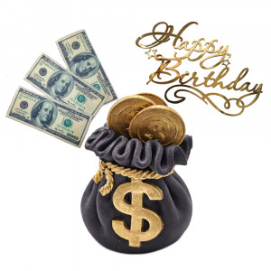 Набір цукрового декору Скарбничка з грошима і топером