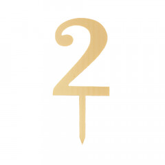 Пластиковий топер-цифра 2