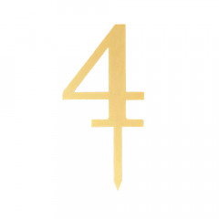 Пластиковий топер-цифра 4