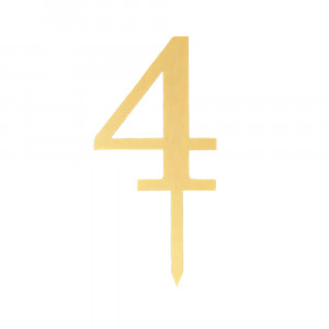 Пластиковий топер-цифра 4