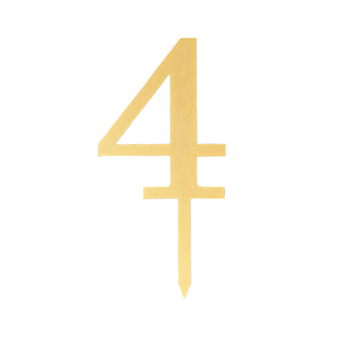 Пластиковий топер-цифра 4