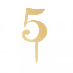Пластиковий топер-цифра 5