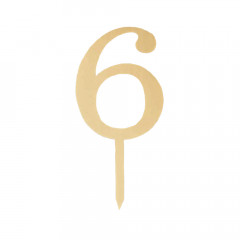 Пластиковий топер-цифра 6