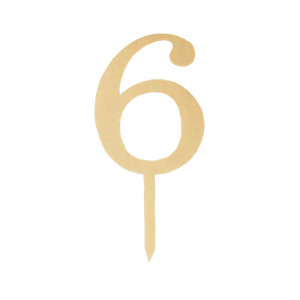Пластиковий топер-цифра 6