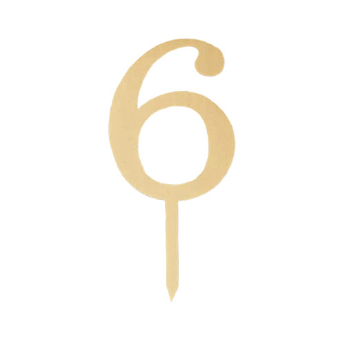 Пластиковий топер-цифра 6