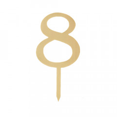 Пластиковий топер-цифра 8