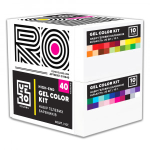 Набір гелевих барвників YERO Colors, 40 кольорів по 10г