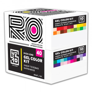Набор гелевых красителей YERO Colors 40 цветов по 10г