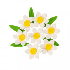 Набір цукрового декору Квіти нарцис Білий