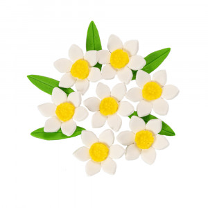 Набор сахарного декора Цветы нарцисс Белый