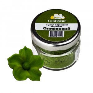 Сухий порошковий барвник жиророзчинний Оливковий Confiseur 4 г Сухий порошковий барвник жиророзчинний Оливковий Confiseur 4 г