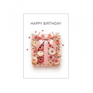 Открытка Happy birthday подарок
