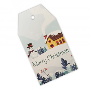 Бирки для подарков Merry Christmas Зимний пейзаж 5шт