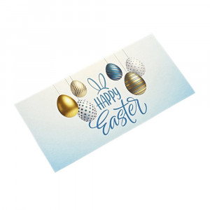 Открытка Happy Easter Голубая 6.7х13.6 см
