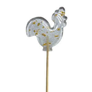 Льодяник з ізомальту Півник з сусальним золотом