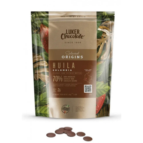 Шоколад экстра черный Huila 70% Luker Chocolate 2.5 кг