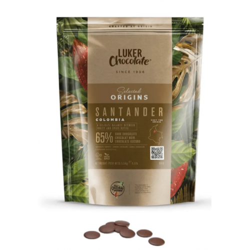 Шоколад черный Santander 65% Luker Chocolate 2.5 кг