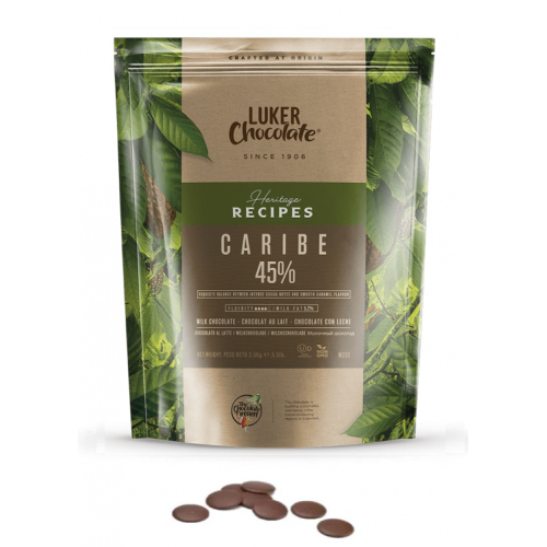 Шоколад молочный Caribe 45% Luker Chocolate 2,5 кг