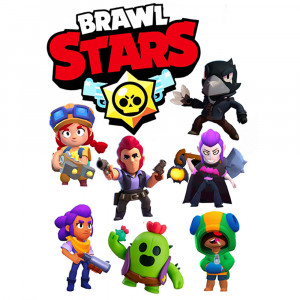 Вафельная картинка герои Brawl Stars 