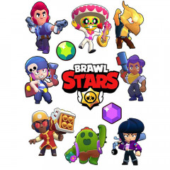 Вафельная картинка герои Brawl Stars 1