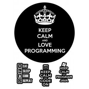 Вафельная картинка Keep Calm and Love Programming