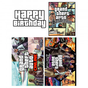 Вафельна картинка GTA Happy Birthday
