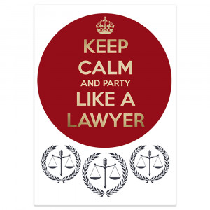 Вафельна картинка Keep calm and party like a lawyer