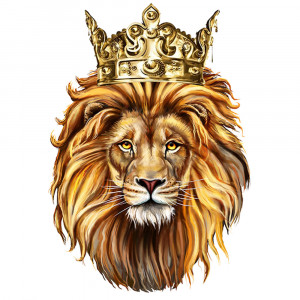 Вафельна картинка Лев в короні