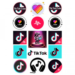 Вафельная картинка Tik Tok