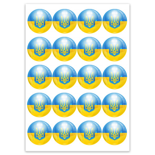 Вафельная картинка на капкейки шарики UA