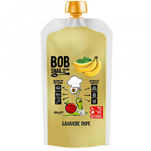 Натуральное Банановое пюре ТМ BOB SNAIL 400г 