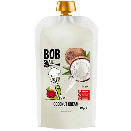 Натуральні Кокосові вершки ТМ BOB SNAIL 400г 