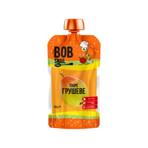 Натуральное Грушевое пюре ТМ BOB SNAIL 250 г