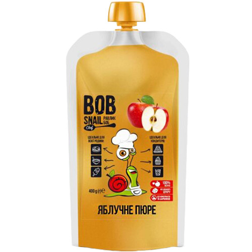 Натуральное Яблочное пюре ТМ BOB SNAIL 400г