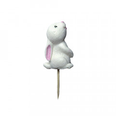 Цукровий декор Білий кролик на паличці